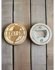 Engraved Disk Bottle Openers - Jersey and Sports Themed - Jersey Girl - Home & Lifestyle