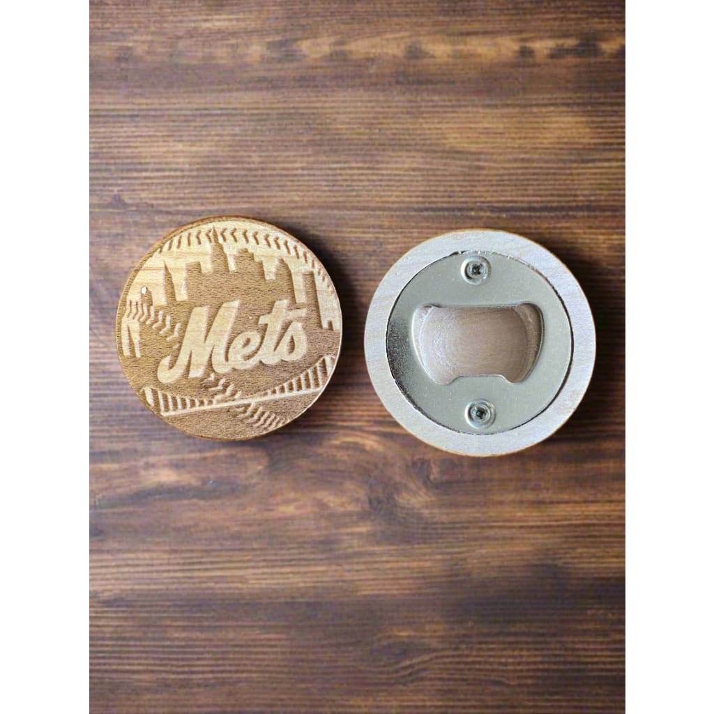 Engraved Disk Bottle Openers - Jersey and Sports Themed - Mets - Home & Lifestyle