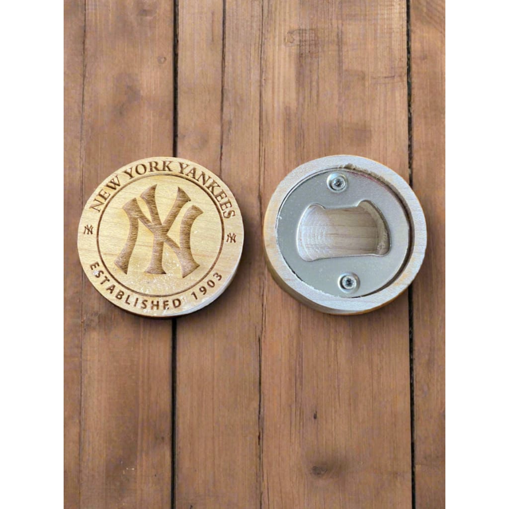 Engraved Disk Bottle Openers - Jersey and Sports Themed - Yankees - Home & Lifestyle