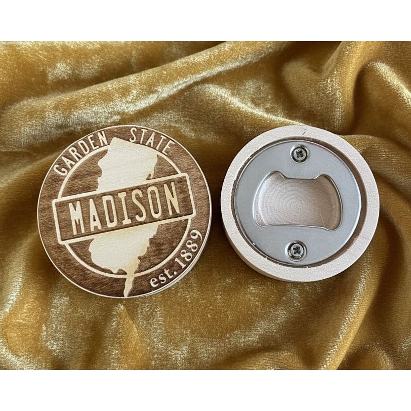 Engraved Disk Bottle Openers - Towns - Madison - Home & Lifestyle