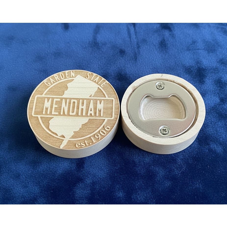 Engraved Disk Bottle Openers - Towns - Mendham - Home & Lifestyle