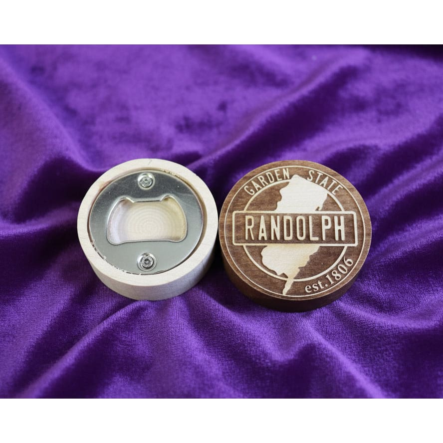 Engraved Disk Bottle Openers - Towns - Randolph - Home & Lifestyle