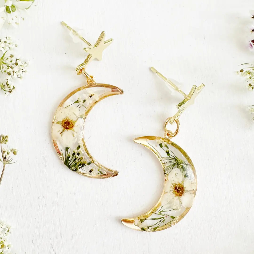 Moon and Star Earrings