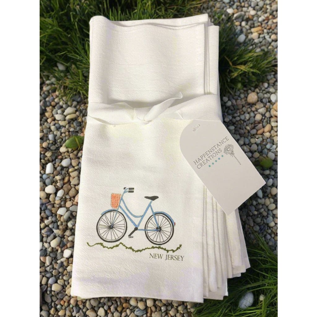 Flour Sack Napkins - Set of 2 - Bike - Home & Lifestyle