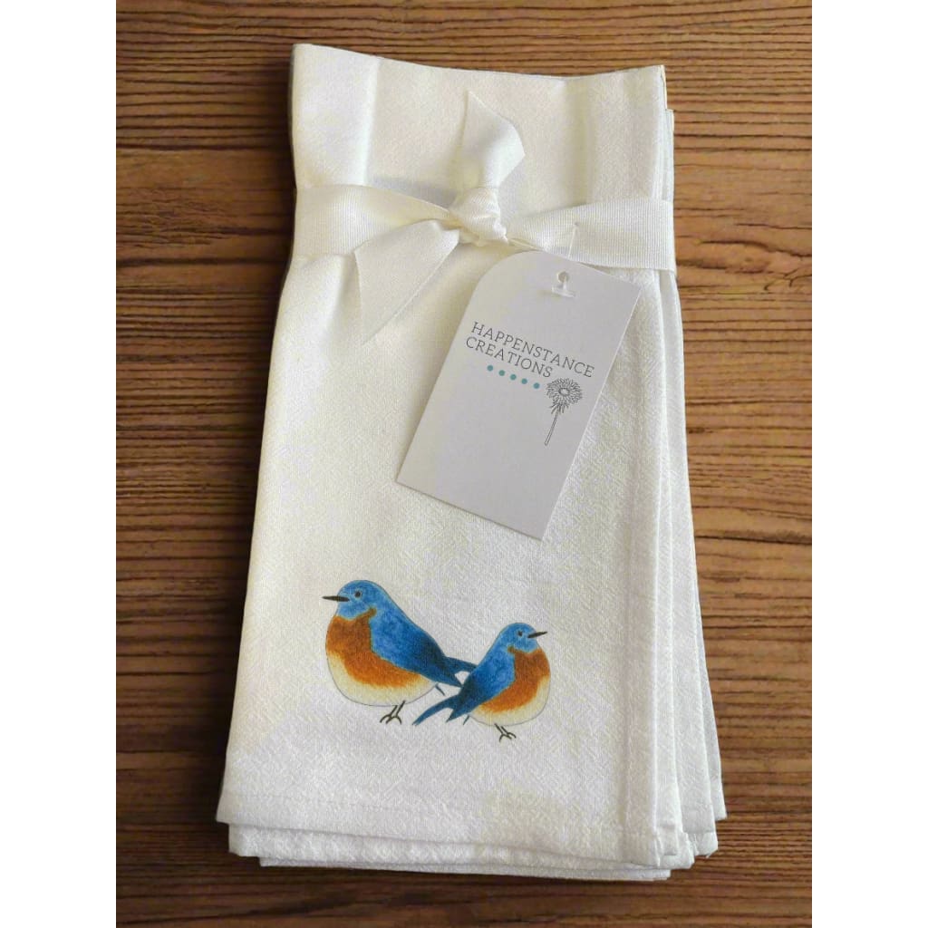 Flour Sack Napkins - Set of 2 - Blue Bird - Home & Lifestyle