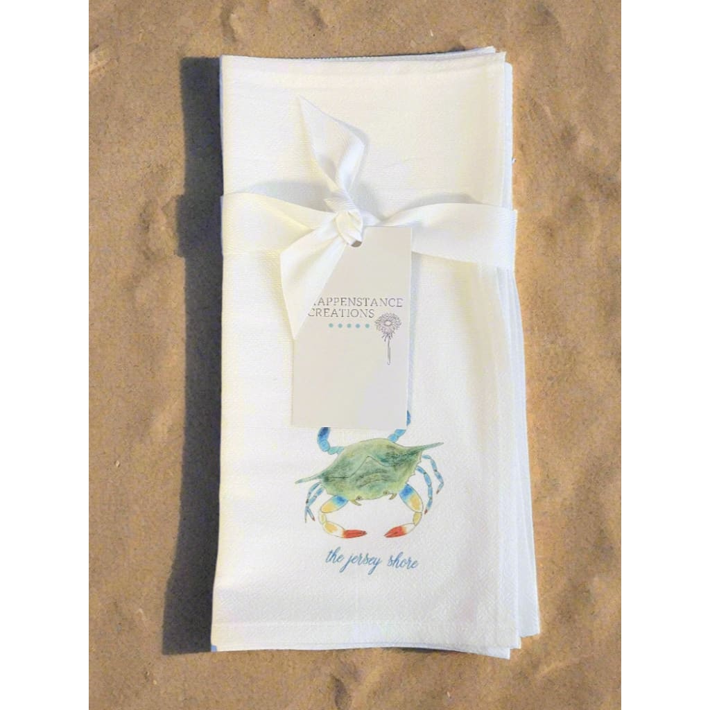 Flour Sack Napkins - Set of 2 - Crab - Home &amp; Lifestyle