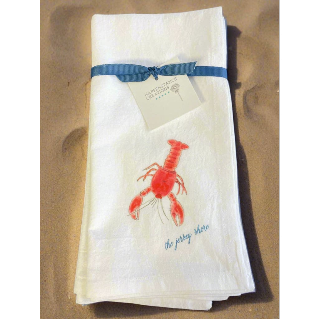 Flour Sack Napkins - Set of 2 - Lobster - Home &amp; Lifestyle