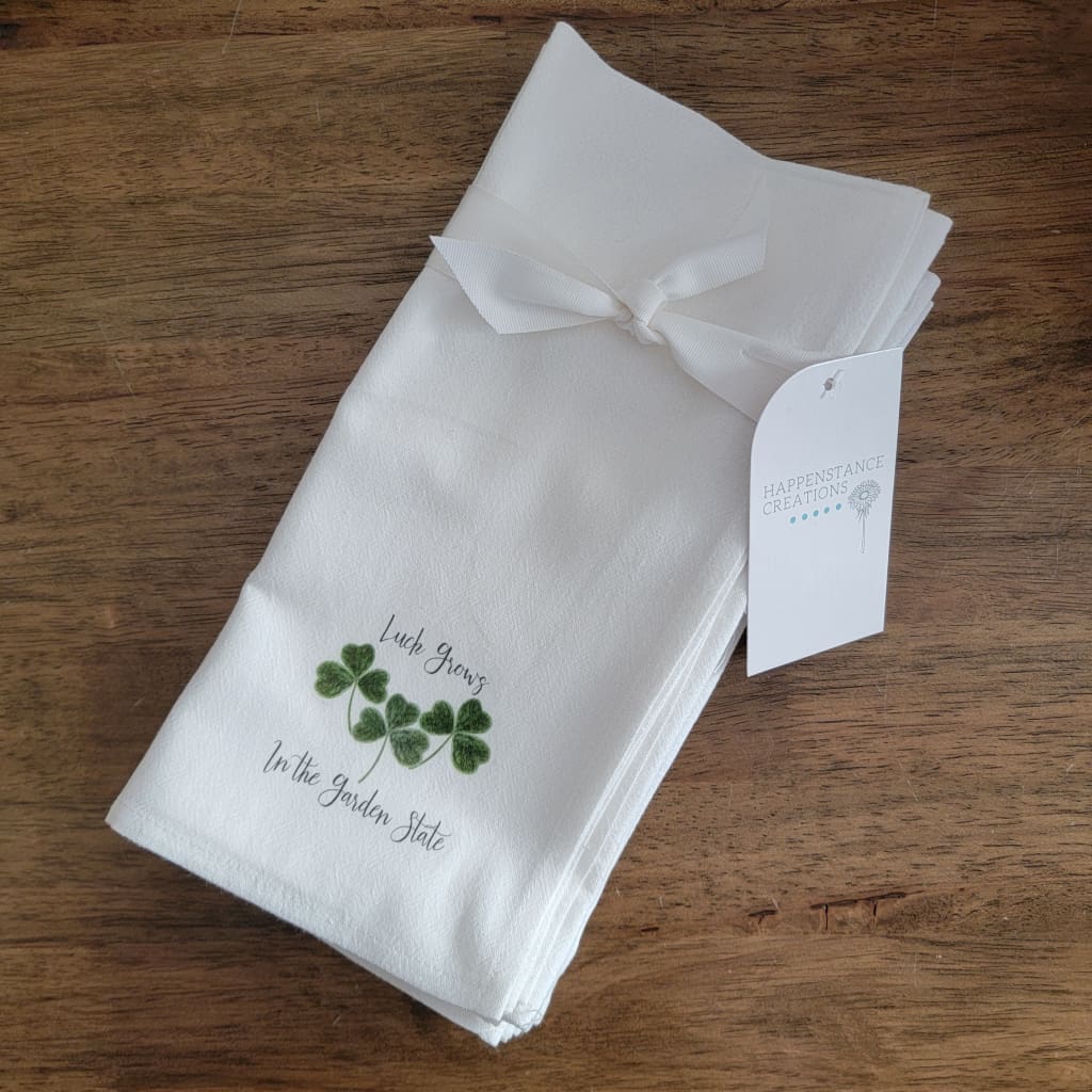 Flour Sack Napkins - Set of 2 - Shamrock - Home &amp; Lifestyle
