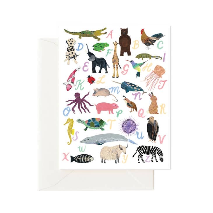 Forage Paper Co. Single Greeting Cards - Baby - Alphabet