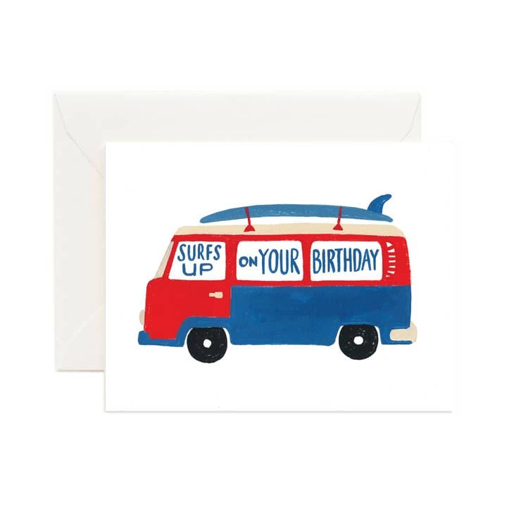 Forage Paper Co. Single Greeting Cards - Birthday - Surfs Up