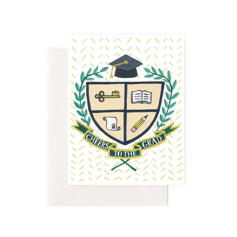 Forage Paper Co. Single Greeting Cards - Graduation - Grad Cap w/ Crest