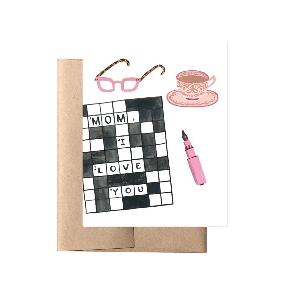 Forage Paper Co. Single Greeting Cards - Mother’s Day - Crossword