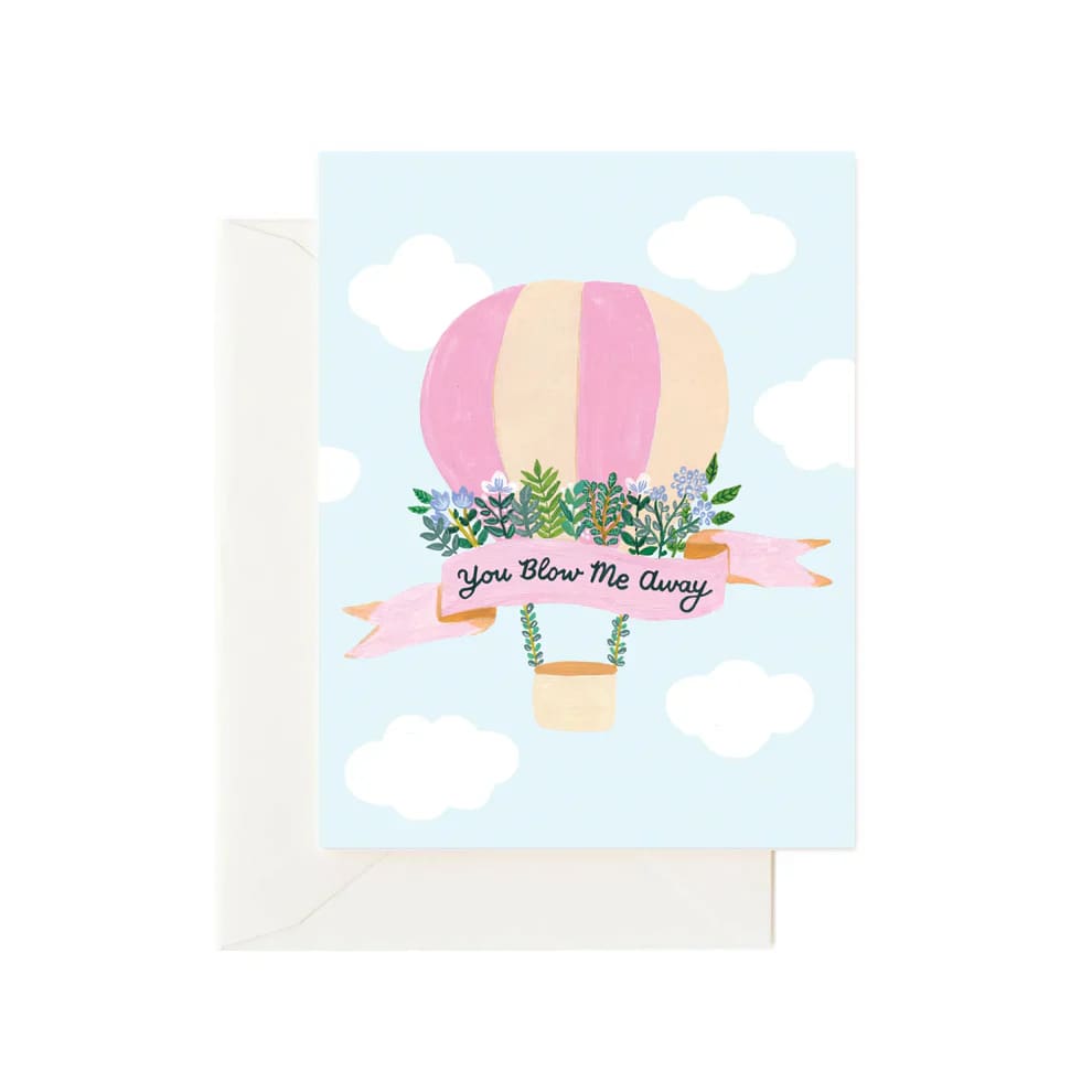 Forage Paper Co. Single Greeting Cards - Valentine’s - Hot Air Balloon