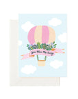 Forage Paper Co. Single Greeting Cards - Valentine’s - Hot Air Balloon