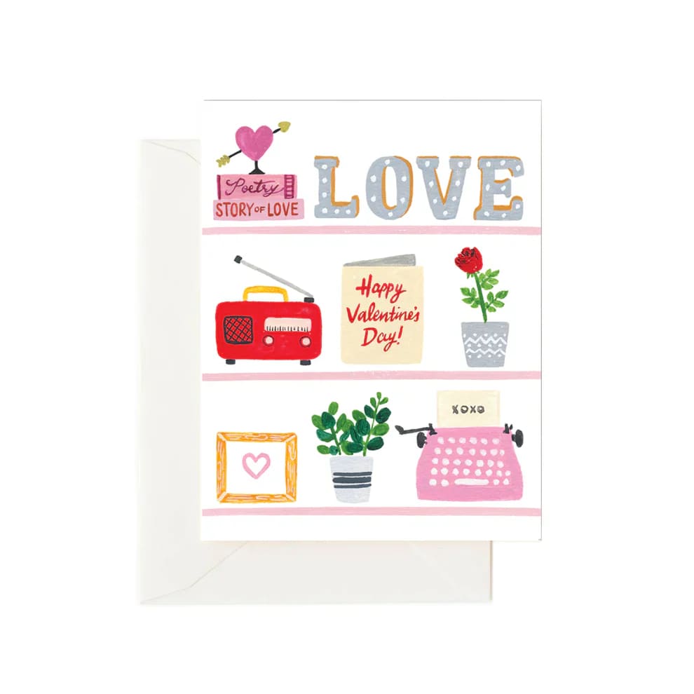 Forage Paper Co. Single Greeting Cards - Valentine’s - Love Shelfie