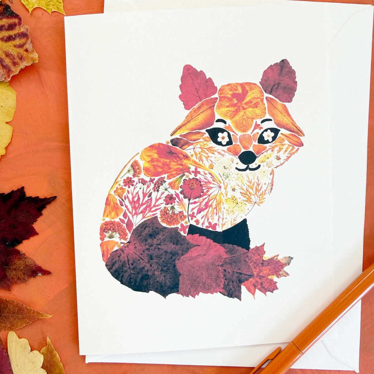 Pressed Flower Collage Greeting Cards