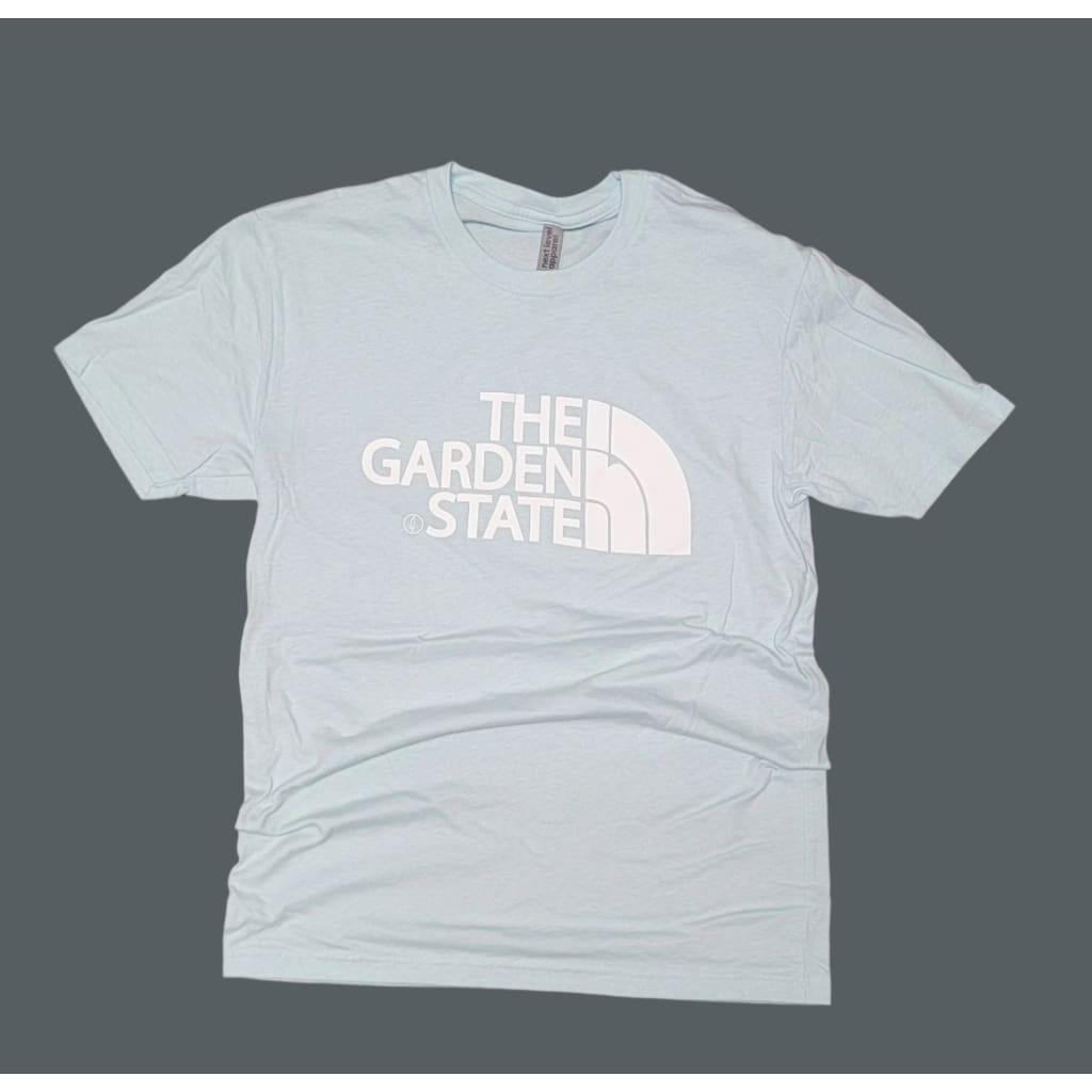 Garden State Short Sleeve T-Shirt - Small / Ice Blue + White