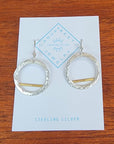 Glass Half Empty Earrings - Small 3/4’’ with Brass - Jewelry & Accessories