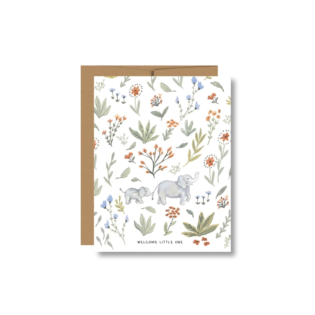 Greeting Cards - Baby - Welcome Little One (Elephants) - Books & Cards