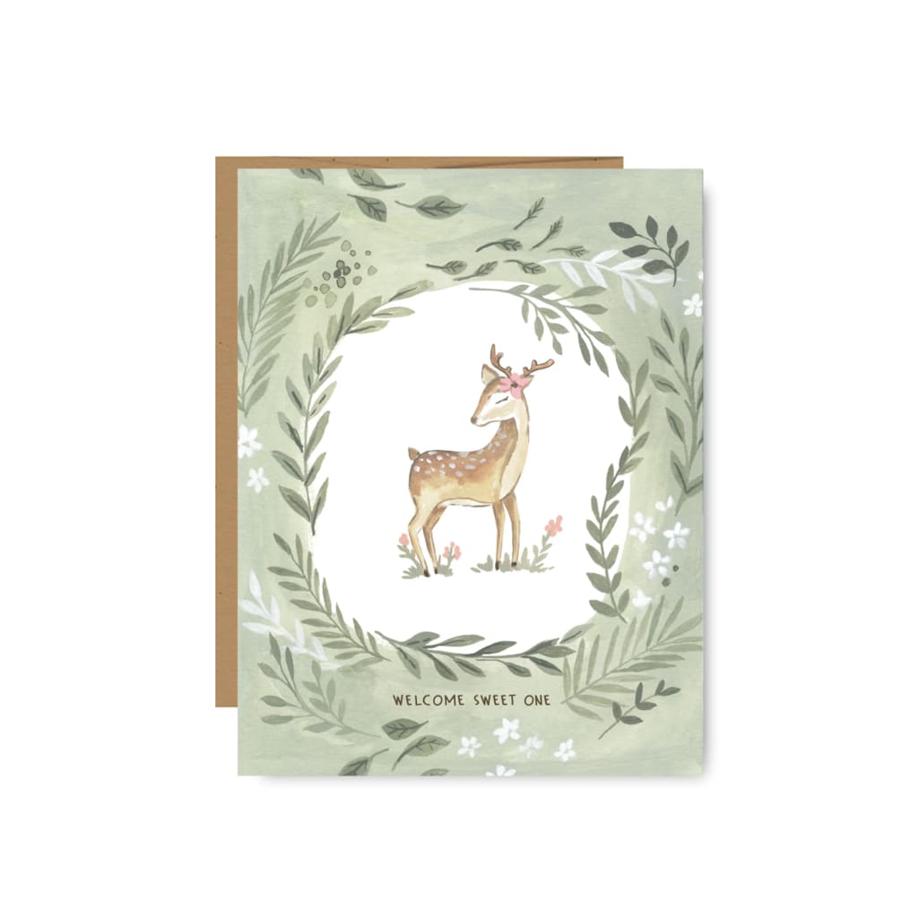 Greeting Cards - Baby - Welcome Sweet One (Deer) - Books & Cards
