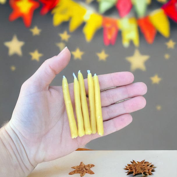 Hand-Dipped Beeswax Birthday Candles - Candles