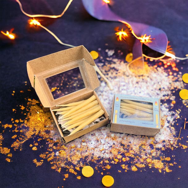 Hand-Dipped Beeswax Birthday Candles - Candles