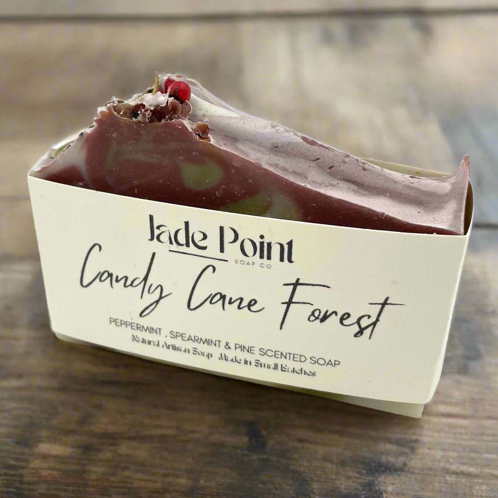 Handcrafted Artisan Soap - Candy Cane Forest - Bath &amp; Body