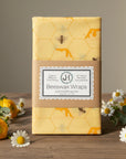 Handmade Beeswax Food Wraps (3-Pack) - Buzzin’ Bees / Small (8’’ x 8’’) - Food Wrap