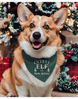Holiday Jersey Dog Bandanas - Christmas - Cutest Elf in New Jersey / Small