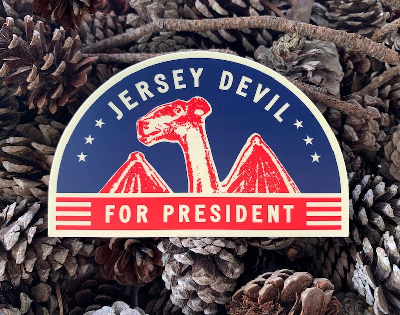 Jersey Devil For President Vinyl Decal/Sticker