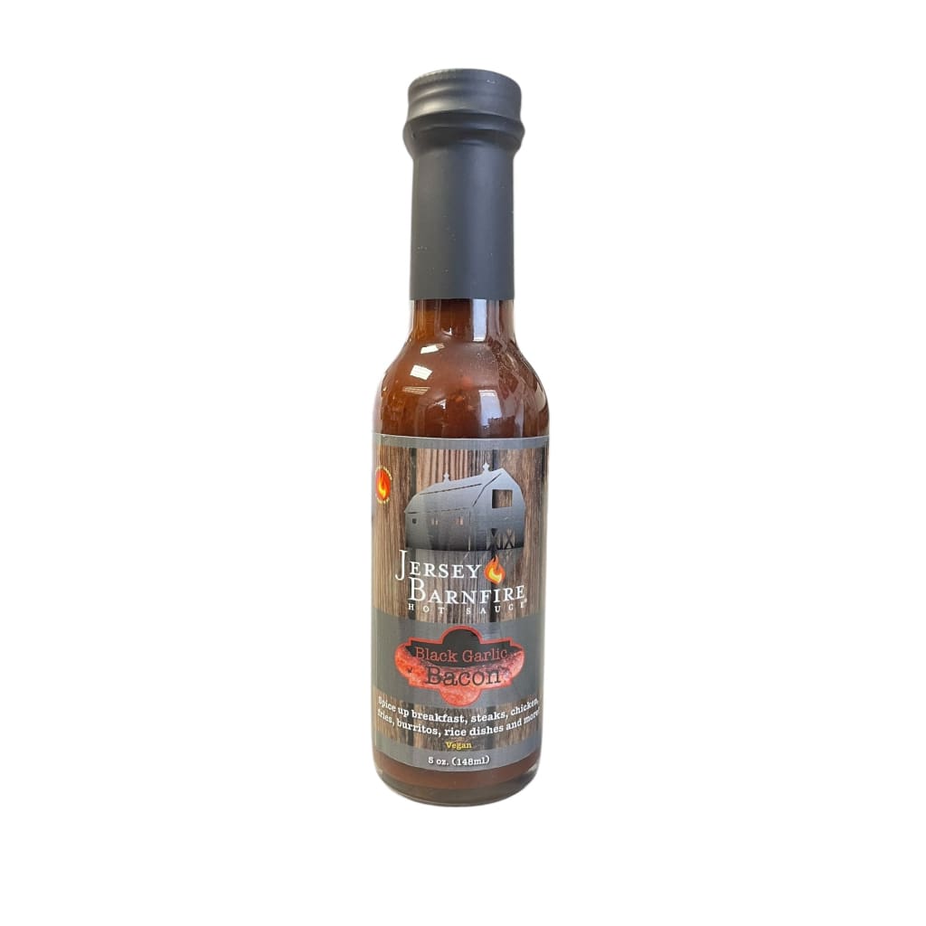 Jersey Barnfire Hot Sauce 5 oz. - Black Garlic Bacon - Good Eats