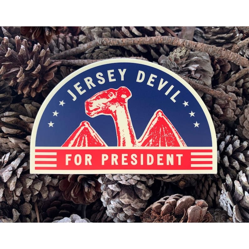 Jersey Devil For President Vinyl Decal/Sticker