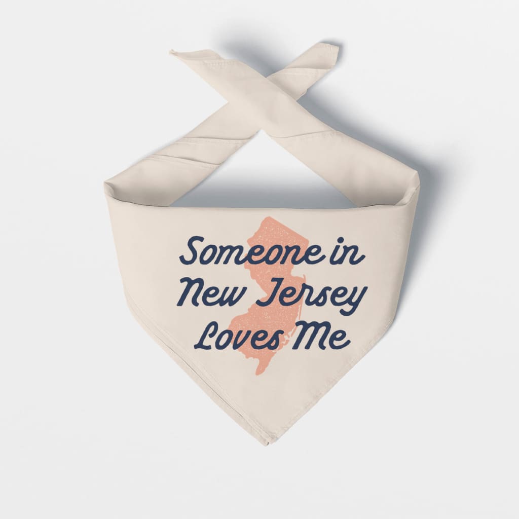 Jersey Dog Bandanas - Someone in NJ Loves Me (Orig) / Small