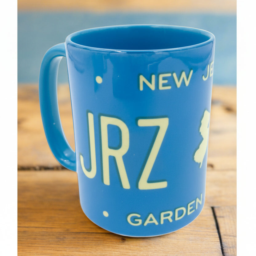 Jersey Girl Blue License Plate Mug