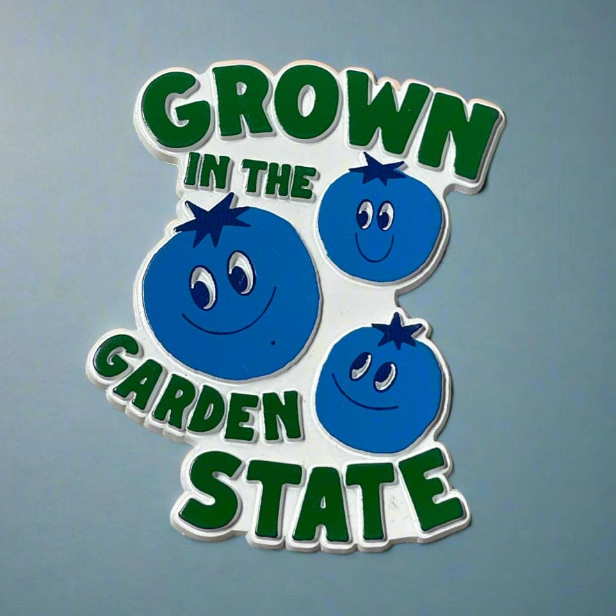 Jersey-Themed Fridge Magnet - Grown in the Garden State - Blueberries - Home & Garden
