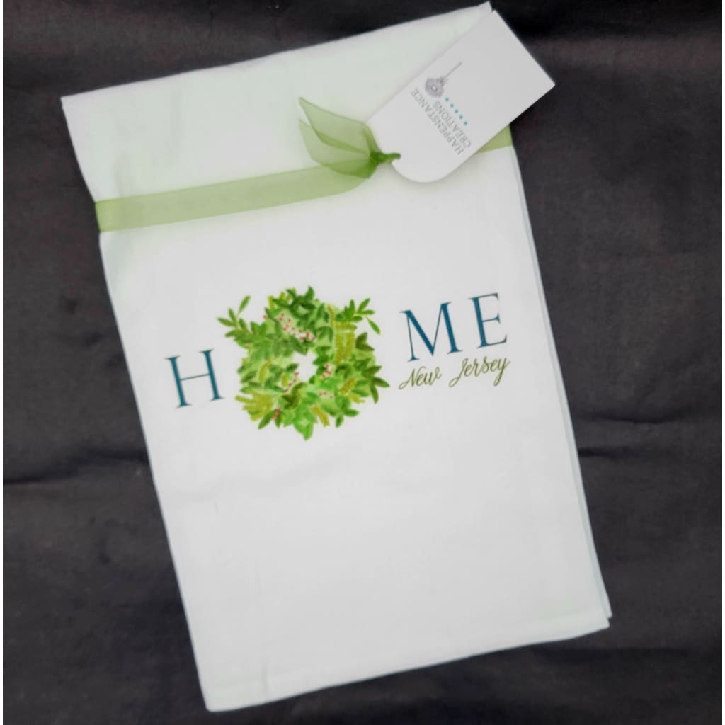 Kitchen Towel - Botanical - Home with Wreath - Home & Lifestyle