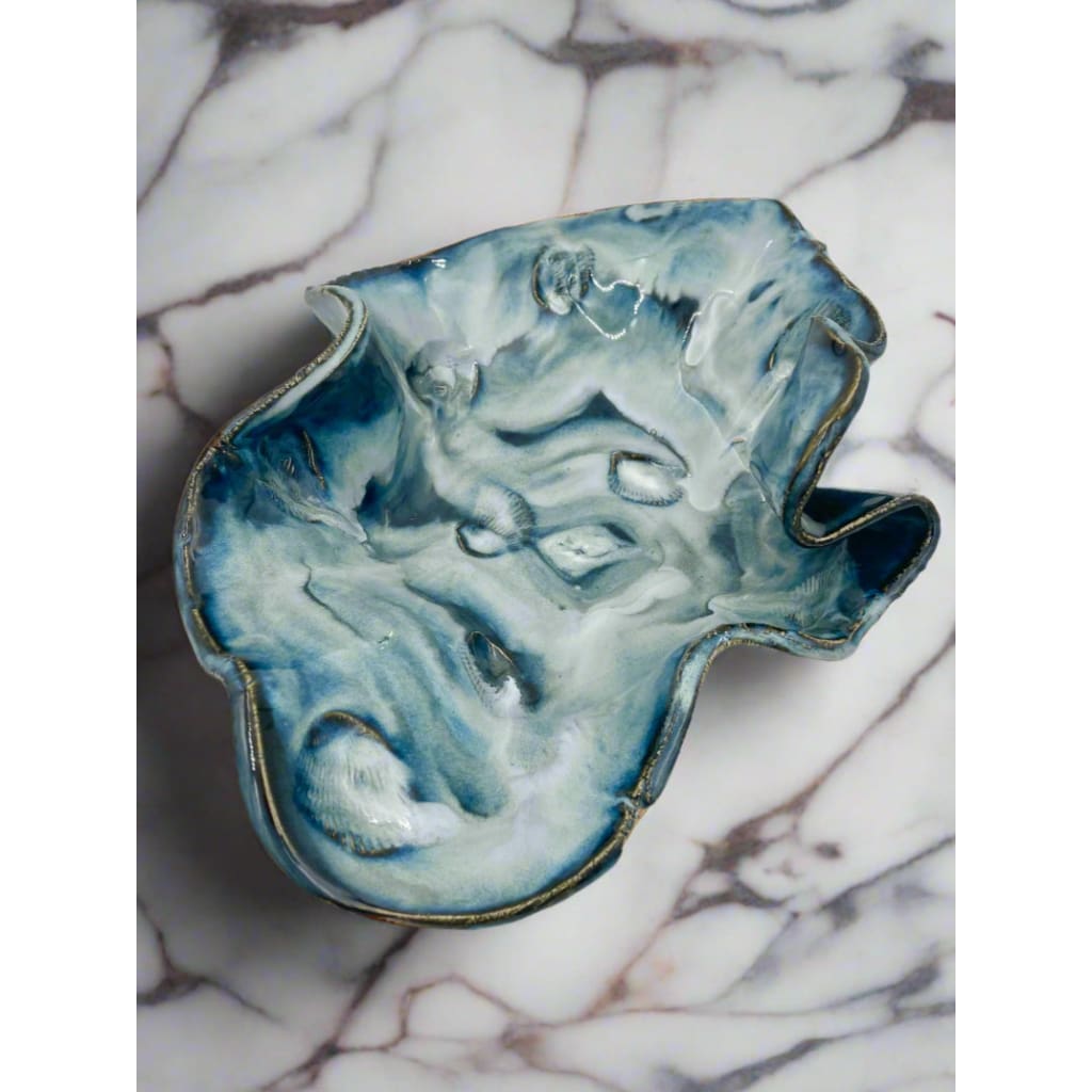 Large Wavy Blue Bowl - Home & Garden