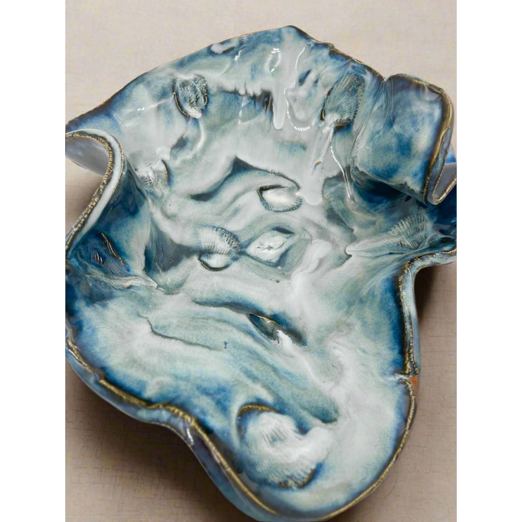 Large Wavy Blue Bowl - Home & Garden