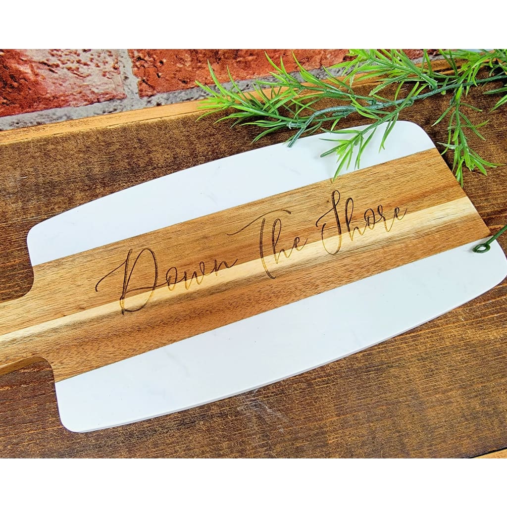 Marble/Acacia Cutting Board - Down the Shore - Home & Lifestyle