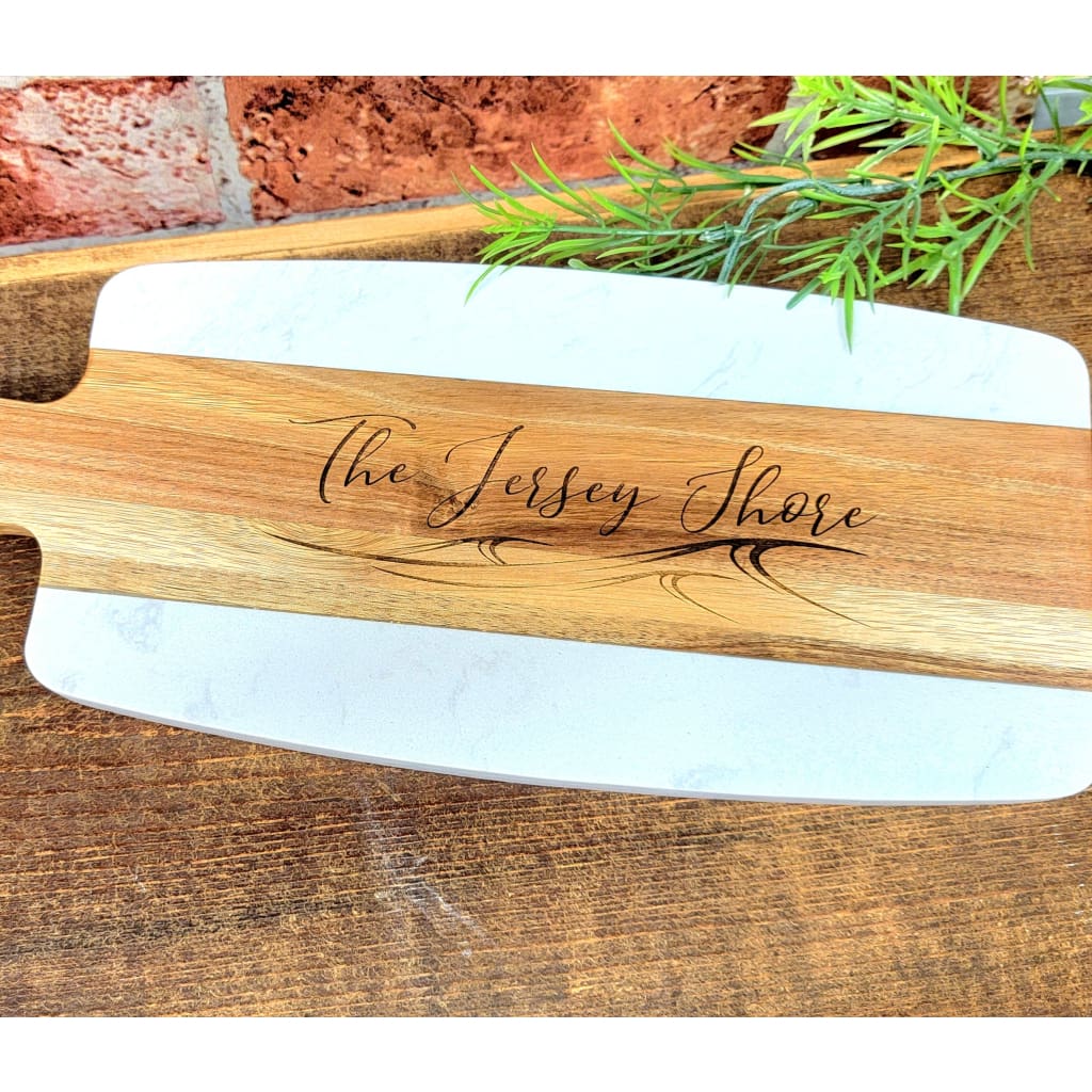 Marble/Acacia Cutting Board - Jersey Shore - Home & Lifestyle