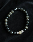 Men’s Beach Sand Bracelet - Black Obsidian - Jewelry