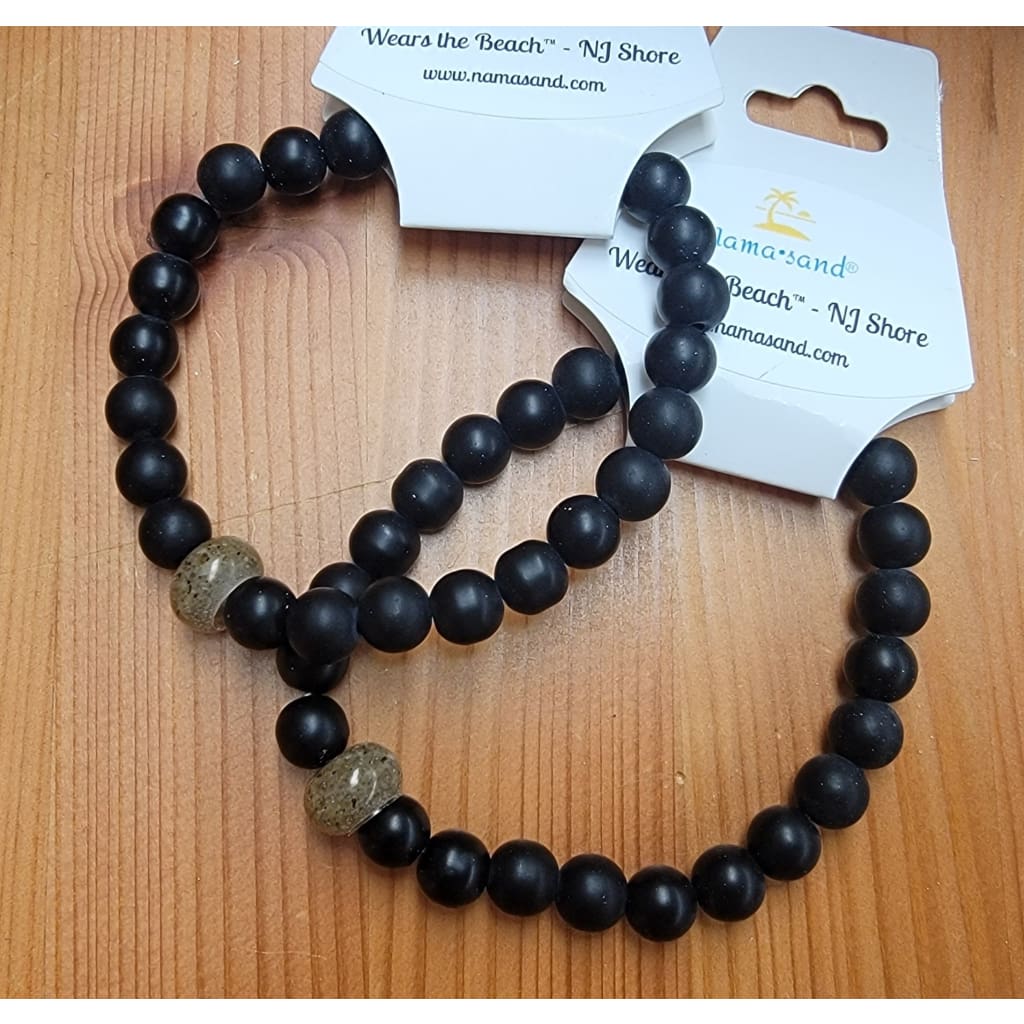 Men’s Beach Sand Bracelet - Matte Black Onyx - Jewelry