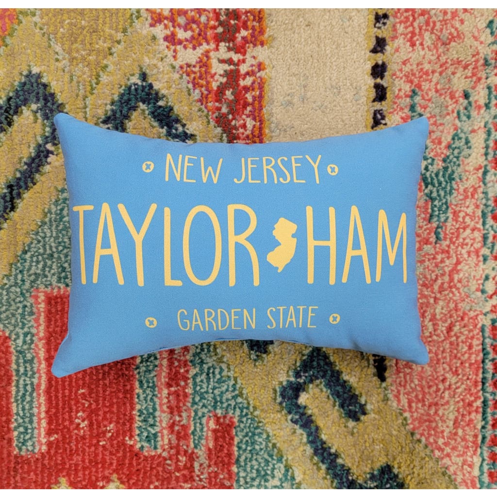 Mini-License Plate Taylor Ham/Pork Roll Pillow - Home & Lifestyle