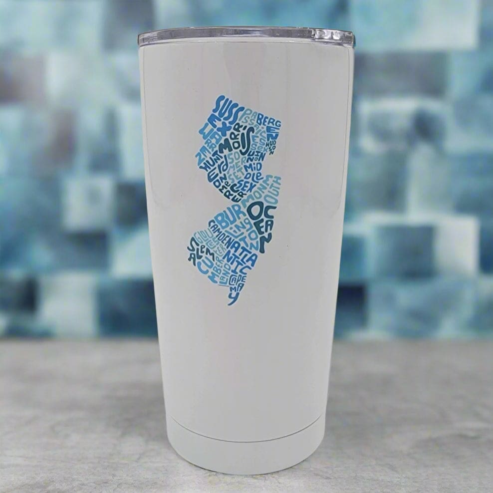 New Jersey Insulated Coffee Cup - Blue Counties Map - Home & Lifestyle