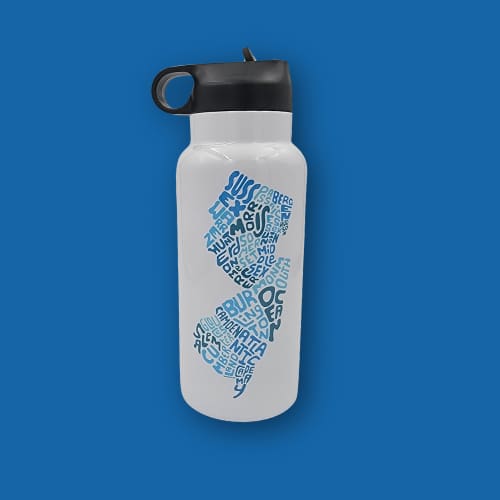 New Jersey Water Bottle - Blue Counties - Home & Lifestyle