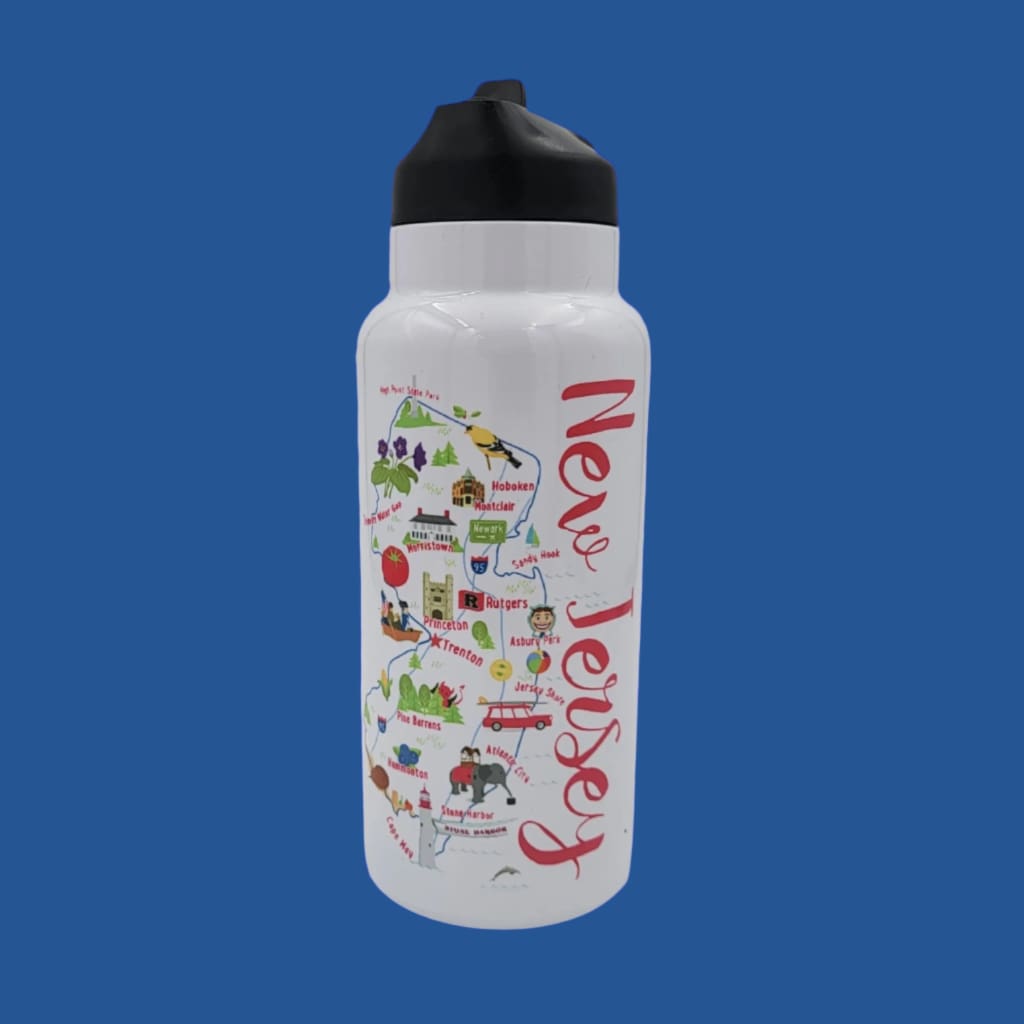 New Jersey Water Bottle - NJ Map - Home & Lifestyle
