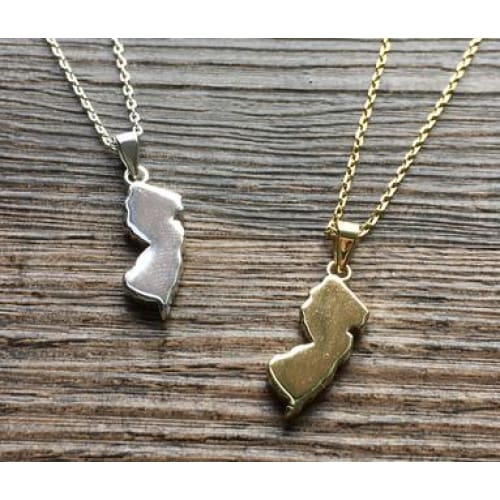 NJ Charm Necklace - Silver