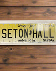 NJ College License Plate Sign on Wood - Seton Hall - Home & Lifestyle
