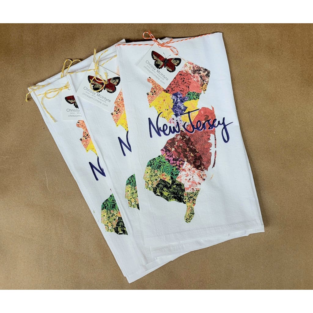 NJ Dish Towel - Pink Floral - Prints &amp; Artwork