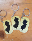 NJ License Plate Key Chain - State Silhouette - Home & Lifestyle
